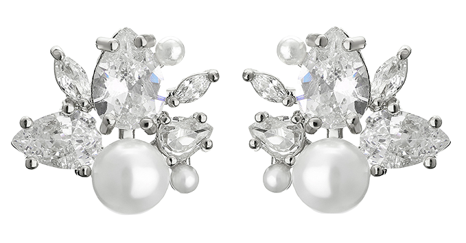 Grape Cluster Faux Pearl Drop Dangles Bridal Earring – TulleLux Bridal  Crowns & Accessories